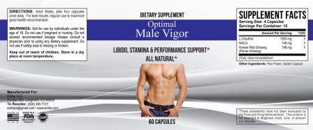 Optimal Male Vigor 60 caps