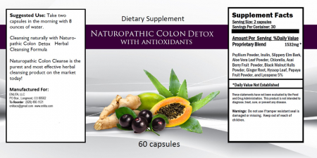 Naturopathic Colon Detox 60 caps