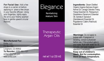 Argan Elegance Organic Facial Oil Blend 1 oz