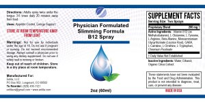 Diet Spray B-12 AMINOS 2 oz 8 week class